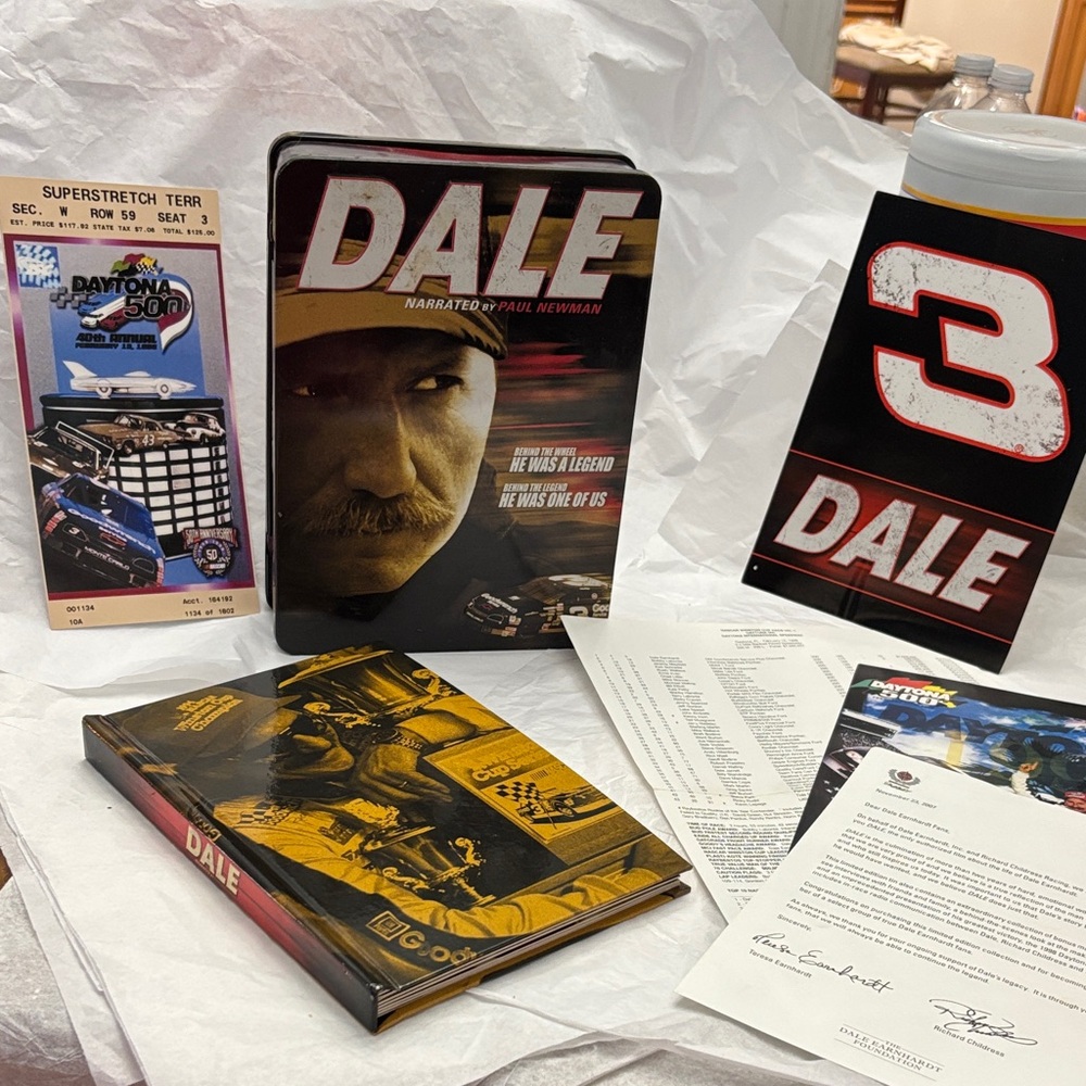 3 Dale Earnhardt 6 dvd set with bonus materials in collectors tin